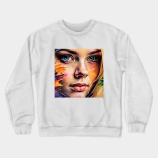 Poster with Elle Fanning`s face Crewneck Sweatshirt